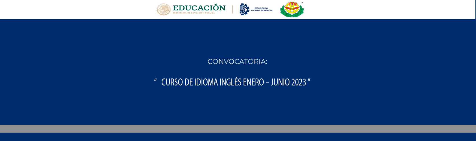 CONVOCATORIA CURSO DE IDIOMA INGLÉS ENERO – JUNIO 2023