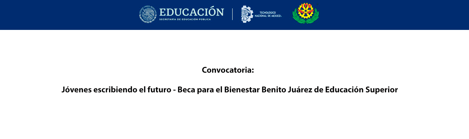 Jóvenes escribiendo el futuro - Beca para el Bienestar Benito Juárez de Educación Superior