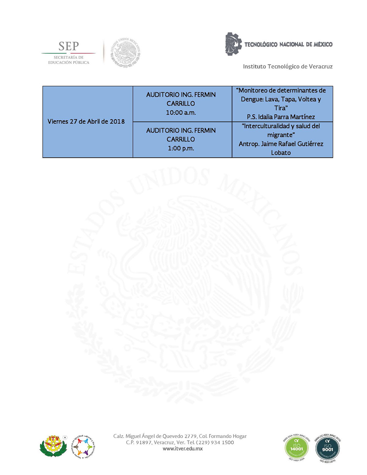 Programa XIII semana de la salud EJ20182 Página 2