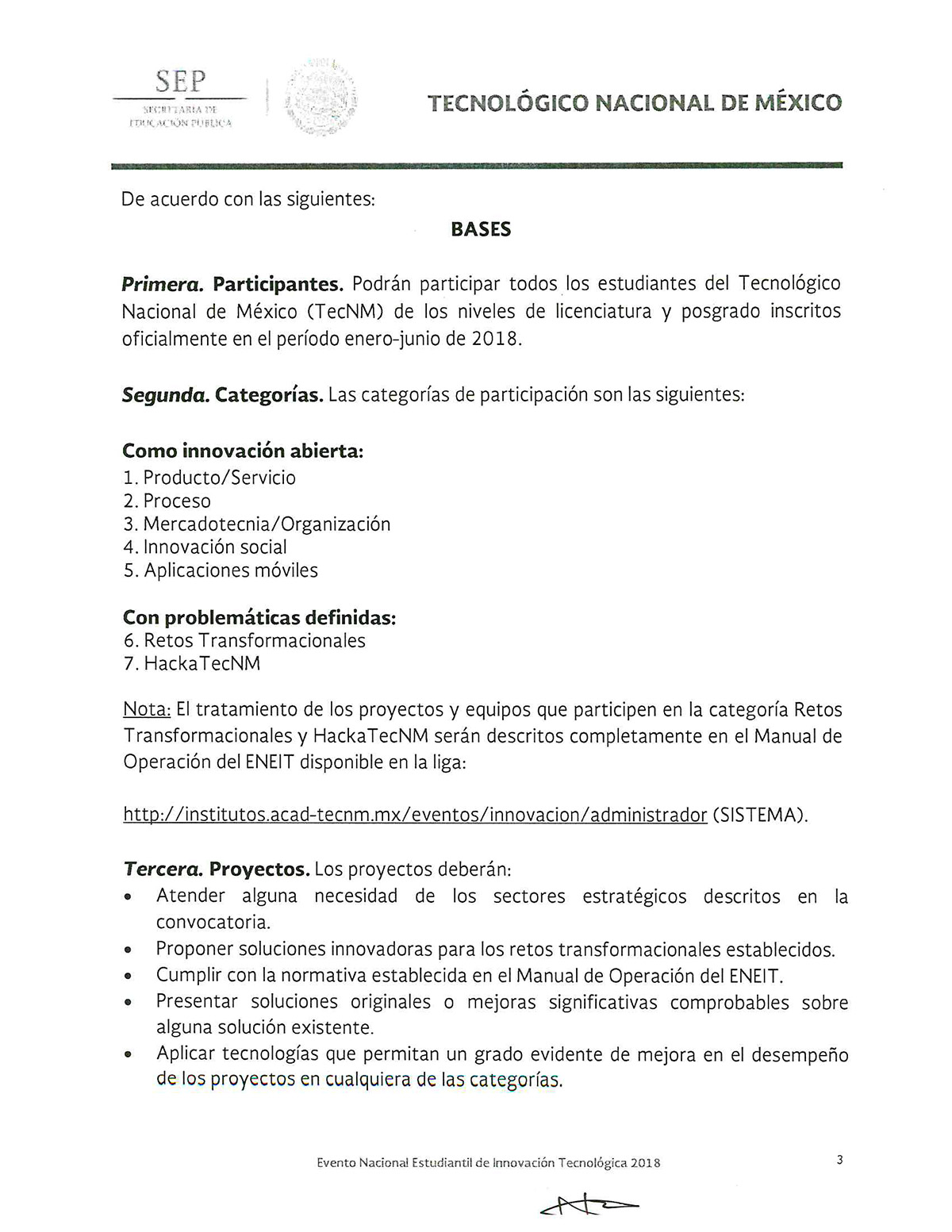 CONVOCATORIA ENEIT 2018 Página 3