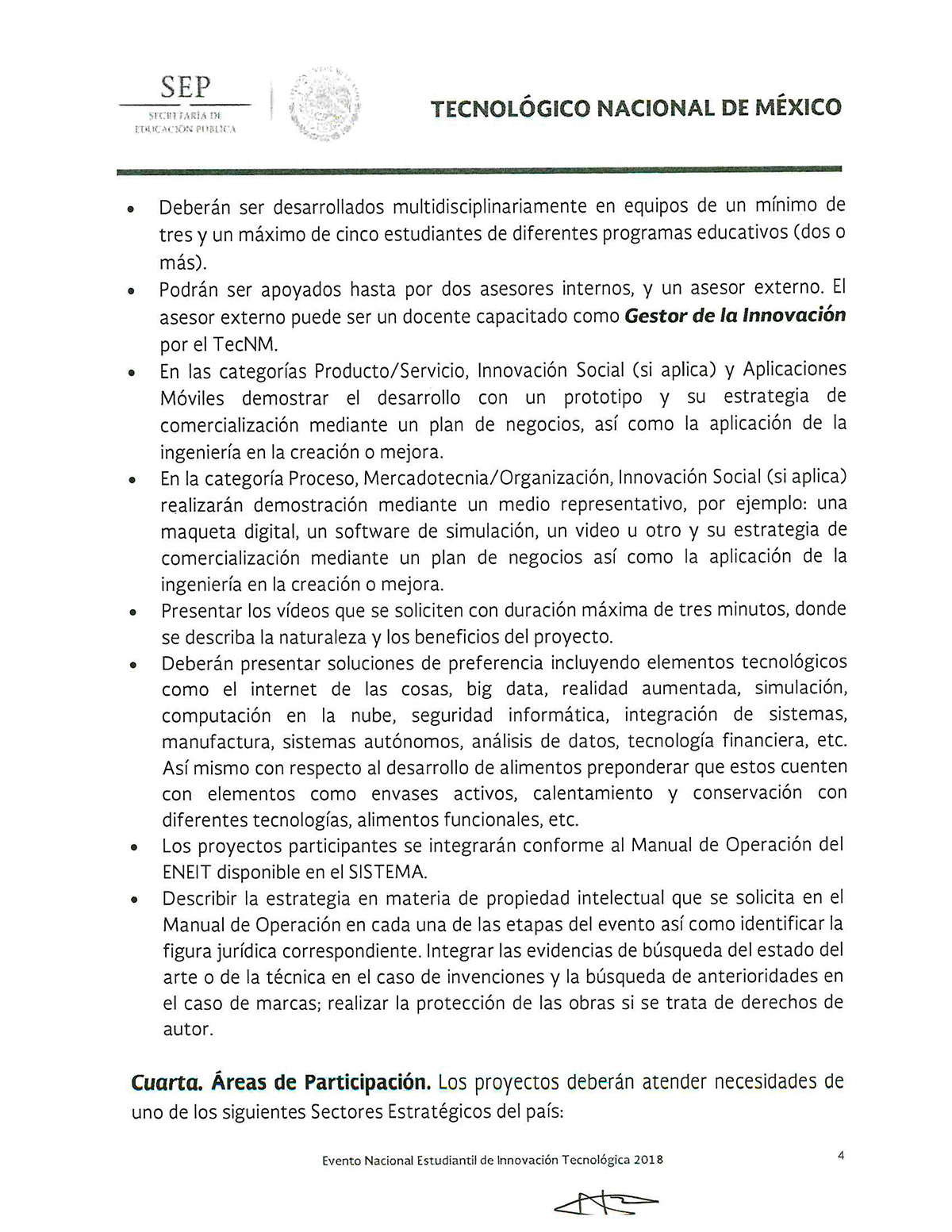 CONVOCATORIA ENEIT 2018 Página 4