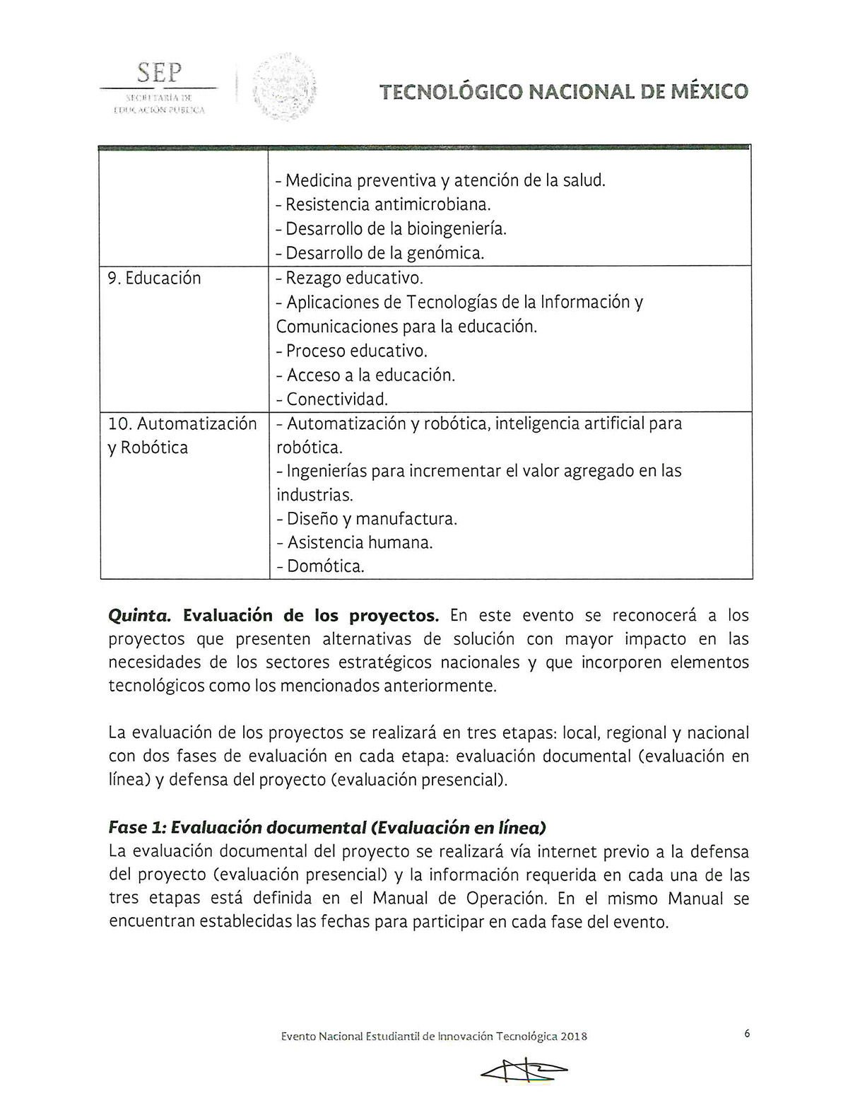 CONVOCATORIA ENEIT 2018 Página 6