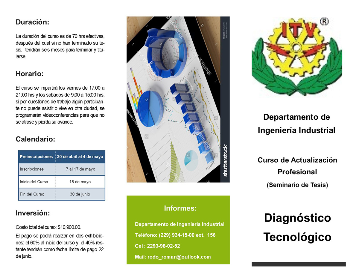 Triptico Curso de Actualización Profesional Diagnóstico Tecnológico