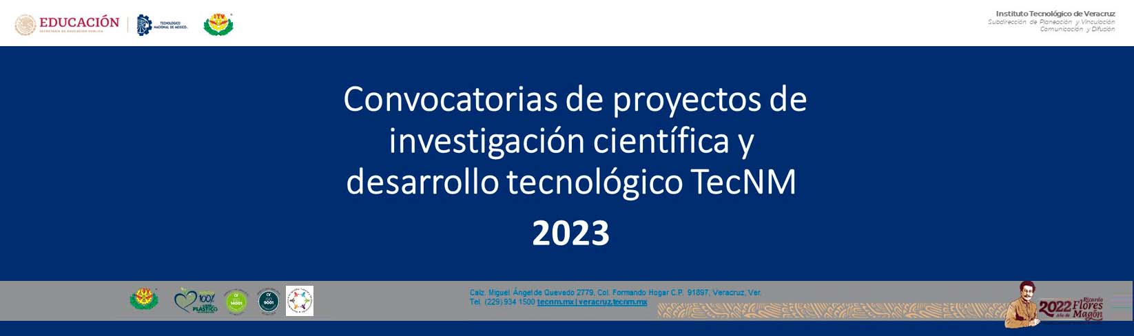 Convocatorias de Proyectos de Investigación Científica y Desarrollo Tecnológico TecNM 2023