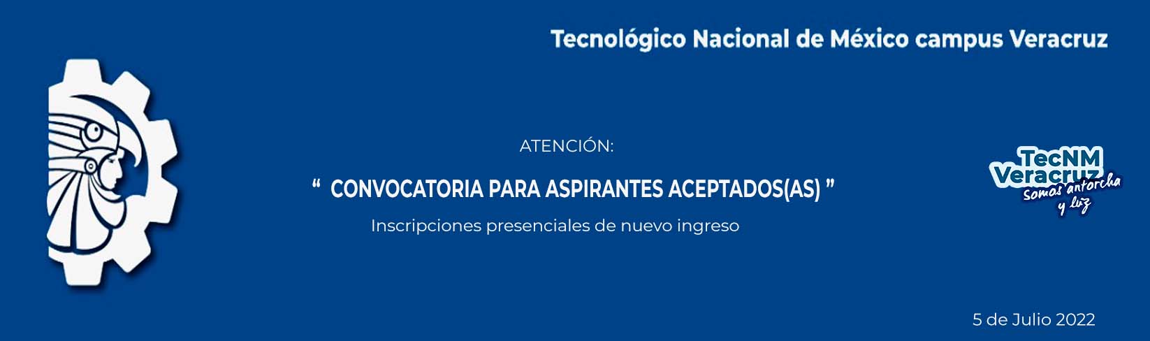 CONVOCATORIA PARA ASPIRANTES ACEPTADOS(AS)-LICENCIATURA AGO-DIC22