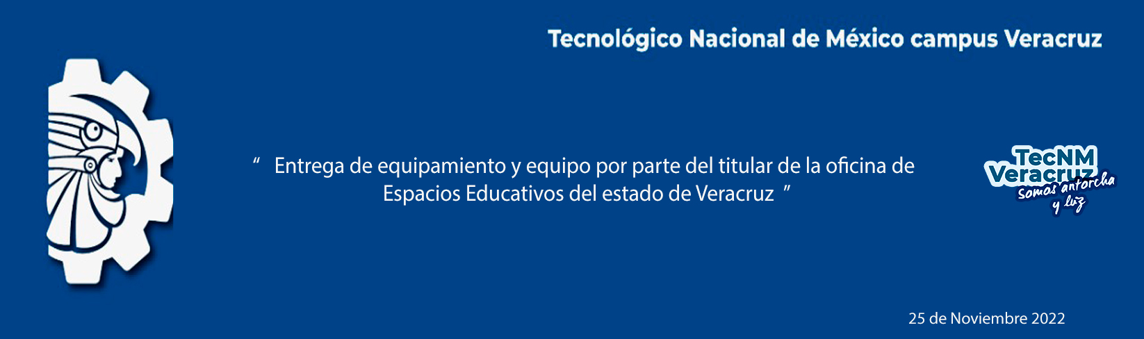 Entrega de equipamiento y equipo por  parte del titular de la oficina de Espacios  Educativos del estado de Veracruz