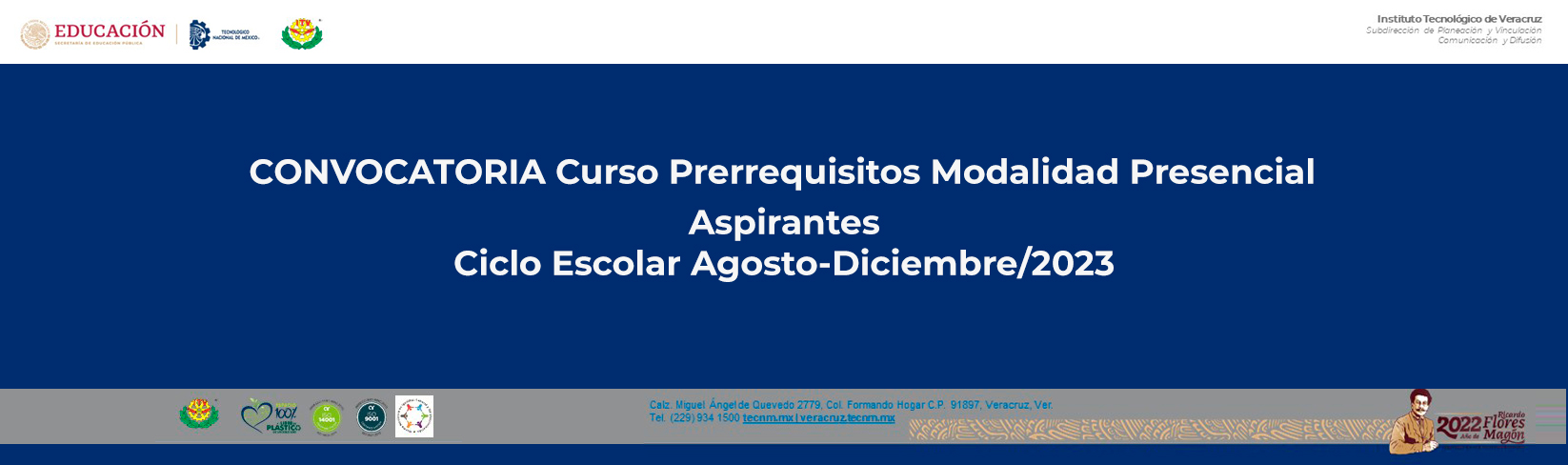 CONVOCATORIA CURSO PRERREQUISITOS AGO 23 (SEM 0) ASPIRANTES